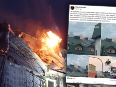 Dramatyczna walka z ogniem. Tak wyglądały pierwsze minuty olbrzymiego pożaru w Ząbkach