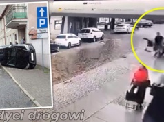 Dramat w Chełmnie. Samochód taranował ludzi na chodniku. Pokazano nagranie