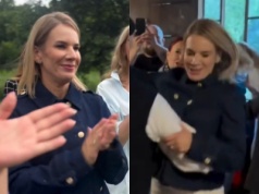 Ze zdumieniem patrzyli na to, co zrobiła Nawrocka. Takiej jeszcze jej nie widzieliśmy