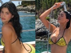 Nadająca z greckich wakacji Kylie Jenner wygina się na wszelkie możliwe strony w bikini Chanel