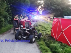 Wypadek quada i śmierć na drodze w Lubomierzu