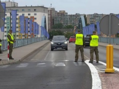 Niemiecki protest na granicy z Polską. 