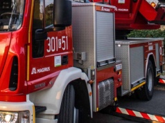 Pożar samochodu na autostradzie A4. W środku matka z trójką dzieci