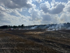 Pożar na polu w miejscowości Wielki Buczek