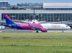 Airbus A321XLR Wizz Aira pojawił się na Lotnisku Chopina (zdjęcia)