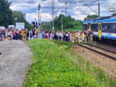 Pożar lokomotywy w Tychach. Ewakuowano 191 osób