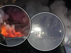 Pożar hali w Kałuszynie trwa. Strażacy walczą z ogniem od drugiej w nocy