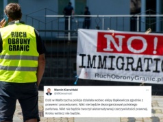 Wałbrzych: policja rozwiązała nielegalną pikietę Ruchu Obrony Granic