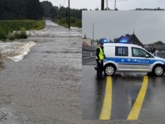Zalane drogi, przerwany wał. Most w Głuchołazach zamknięty