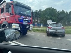 Wypadek w Koronowie. Na DK 56 zderzyły się dwa pojazdy