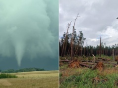 Trąba powietrzna na Mazurach. Anomalia siała spustoszenie