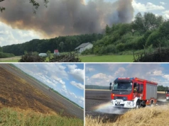 Ogromny pożar pod Stargardem. Spłonęło 20 ha zboża