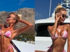 U Julii Dybowskiej bez zmian: zasiadła na pokładzie jachtu i prezentuje szczupłą sylwetkę w bikini