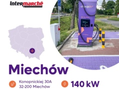 Nowa stacja ładowania samochodów elektrycznych ChargeIn o mocy 140 kW otwarta w Miechowie