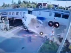 Wypadek na przejeździe kolejowym w Woli Filipowskiej [FILM]