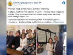 Prywatna msza posłanki PiS na Świętym Krzyżu. To zdjęcie wywołało burzę. 