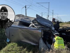 Tragiczny wypadek w Szczytnikach Czerniejewskich. Policjanci żegnają swojego kolegę