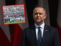 Skandaliczny baner izraelskich kibiców. Jest reakcja Nawrockiego