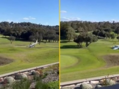 Golfiści byli w szoku. Nagle na polu rozbił się samolot WIDEO