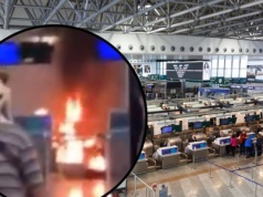 Płonący terminal i agresor z młotkiem. Szokujące sceny na lotnisku w Mediolanie