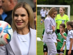 Pierwsze wystąpienie Marty Nawrockiej w nowej roli. Mówiła o futbolu