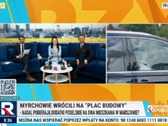 Myrcha o wizytach Telewizji Republika przed swoim domem. 