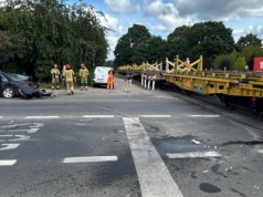 Wypadek samochodu osobowego z lokomotywą spalinową