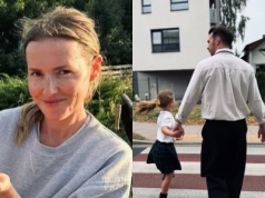 Ciężarna Frycz spotkała się z narzeczonym oraz... eks. Do sieci trafiły zdjęcia