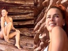 Wakacyjna Natasza Urbańska w bikini pręży smukłe ciało na skałach. Internauci: 