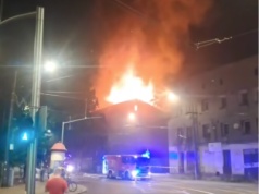 Pożar pustostanu w centrum Chorzowa
