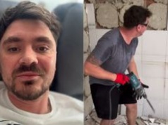 Daniel Martyniuk skuwa kafle na budowie. Internauci: 