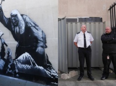 Banksy upomniał się o los protestujących. Jego dzieło zostało ocenzurowane