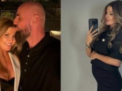 Żaneta Gortat-Stanisławska eksponuje CIĄŻOWY BRZUSZEK w czarnym komplecie i na niebotycznie wysokich szpilach. 