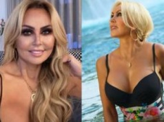 67-letnia Teresa Werner pozuje na tle wodospadu w kostiumie kąpielowym. Fani komplementują: 