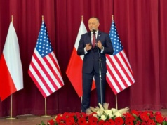Spotkanie prezydenta Nawrockiego z Polonią w amerykańskiej Częstochowie. 