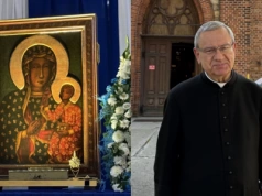 Obraz Matki Bożej Częstochowskiej w kościele w Szczakowej