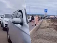 Chaos na M-12. Rosjanie stoją godzinami w kolejkach po paliwo