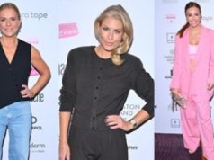 Znane twarze pozują na ściance z okazji różowego października: Aneta Zając, Aleksandra Kisio, Anna Wendzikowska
