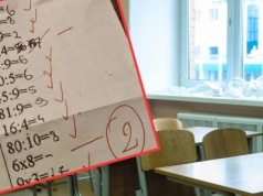 Nauczycielka pokazała zdjęcie sprawdzianu. 