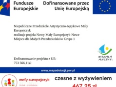 Ruszył projekt „Nowy Mały Europejczyk”. Pokrywa czesne wraz z wyżywieniem w przedszkolu w Elblągu
