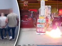Szokujące sceny na stacji paliw. Mężczyzna w szlafroku wysiał z auta. Chwilę później zaczął się dramat