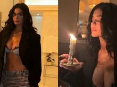 Kylie Jenner śmiga po Paryżu bez bluzki i WĄCHA ŚWIECZKĘ. Odważnie?