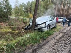 Wypadek koło Nowogrodu Bobrzyńskiego. 78-latek uderzył w drzewo, jechał na grzyby