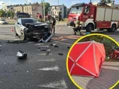 Zderzenie osobówki z motocyklem. Kierowca jednośladu trafił do szpitala