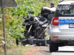 Zderzenie motocyklisty z łosiem. Kierujący był reanimowany, pasażerka w stanie krytycznym
