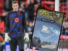 Wojciech Szczęsny w chińskim SUV-ie na ulicach Barcelony. Auto ma polskie tablice