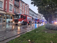 Pożar kamienicy w centrum Częstochowy