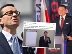 Morawiecki śmieszkuje z Mentzena, że taki przeciwnik "ukrainizacji", a sam pomagał sprowadzać Ukraińców do Polski