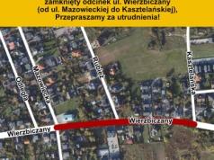 Uwaga! Zamknięcie odcinka ul. Wierzbiczany