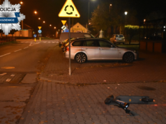 Jechał hulajnogą po chodniku z 2,5 promila – trafił do szpitala